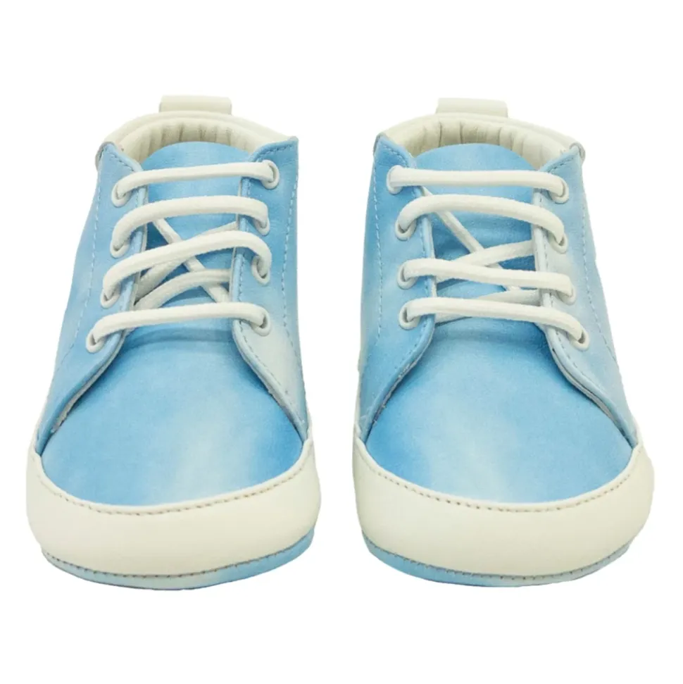 Chaussures Pré-Marche en Cuir Bleu pour Enfants