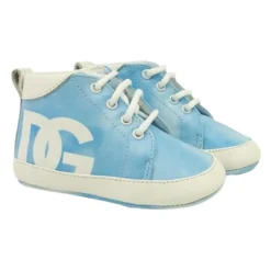 Chaussures Pré-Marche en Cuir Bleu pour Enfants
