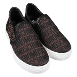 Chaussures Slip On Marron avec Détails Élastiques