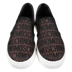 Chaussures Slip On Marron avec Détails Élastiques