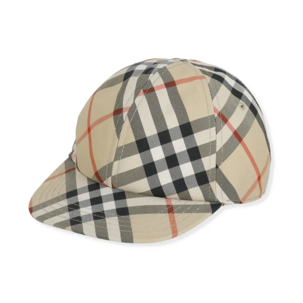 Check Cotton Baseball Cap
