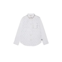 Chemise avec strass et perles