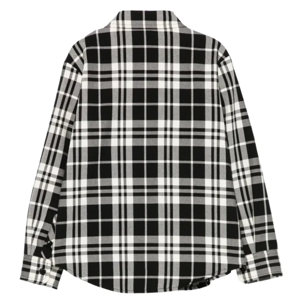 Chemise à Carreaux en Coton avec Poche en Nylon