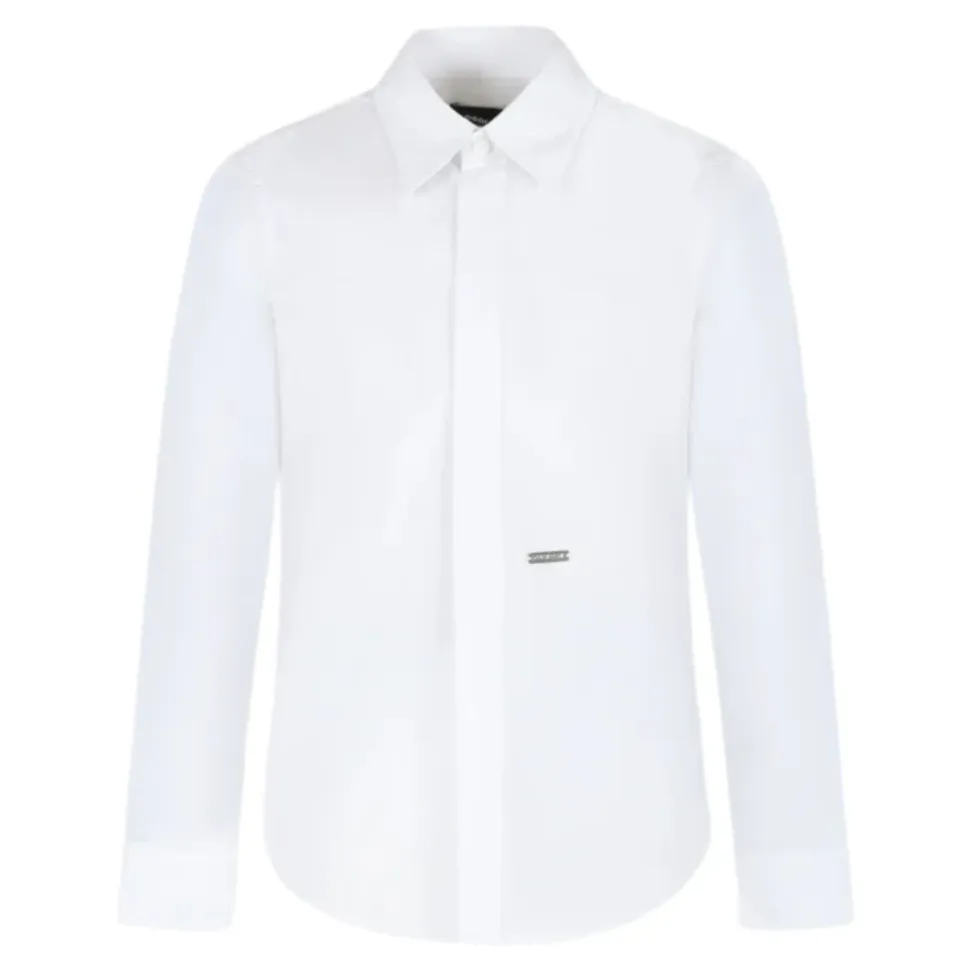 Chemise en Coton avec Logo Appliqué