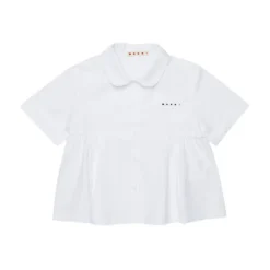 Chemise en coton avec ourlet volanté