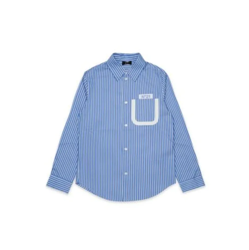 Chemise en coton brodée du logo