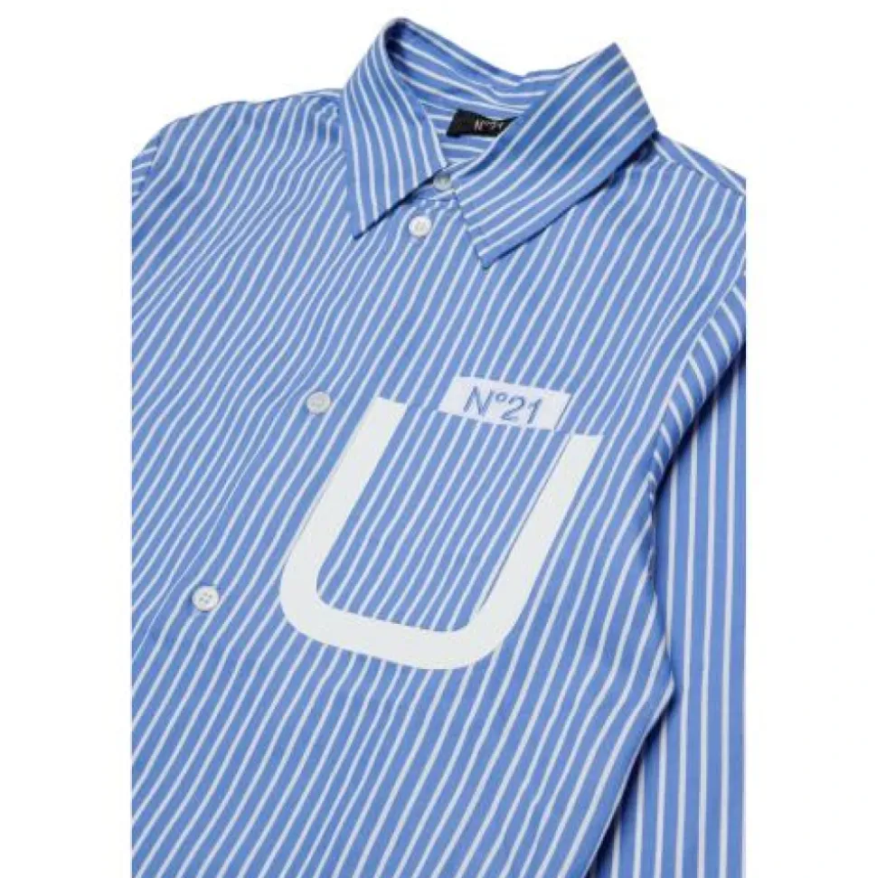 Chemise en coton brodée du logo