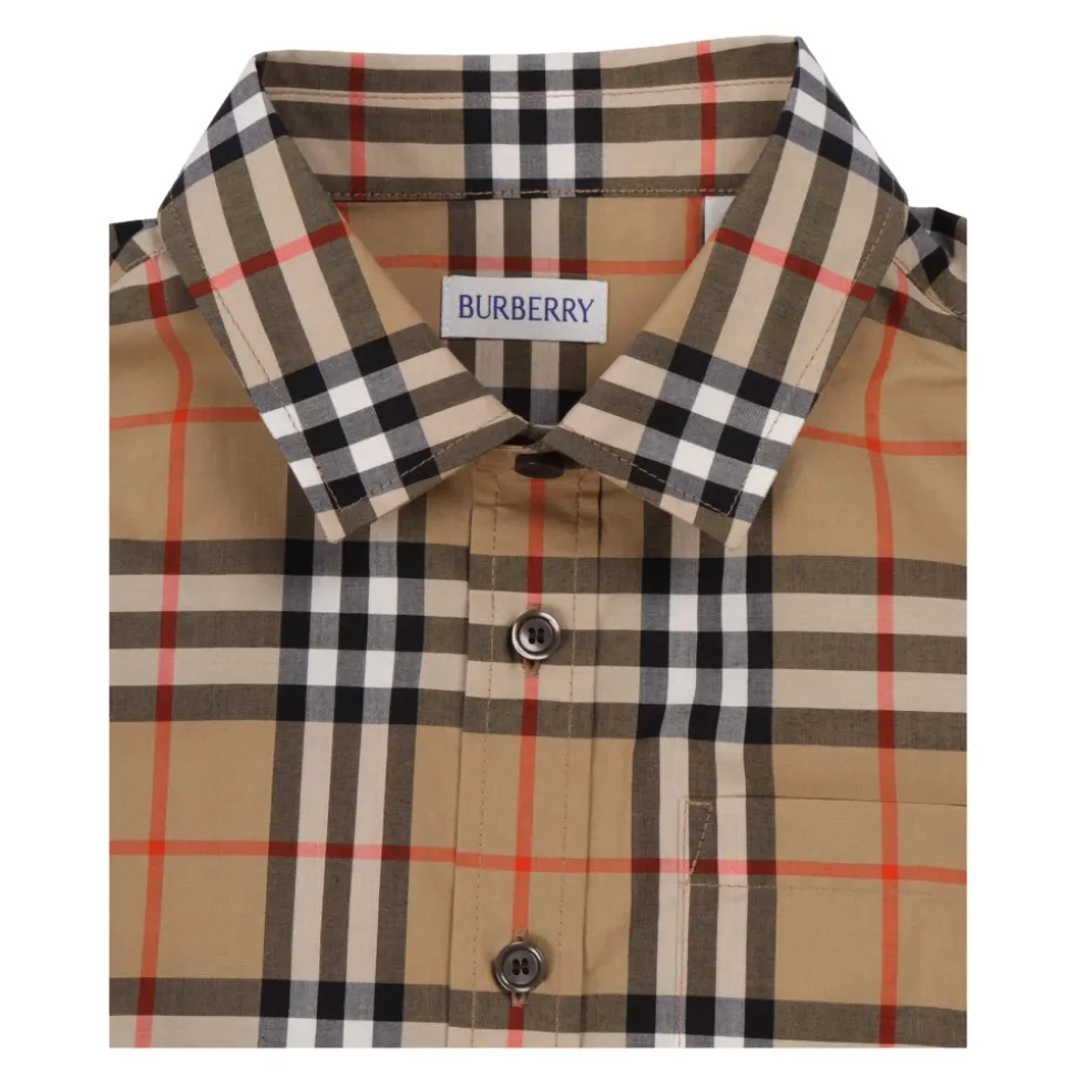 Chemise en coton à carreaux