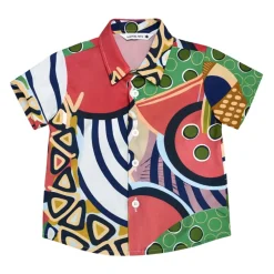Chemise en coton à motif