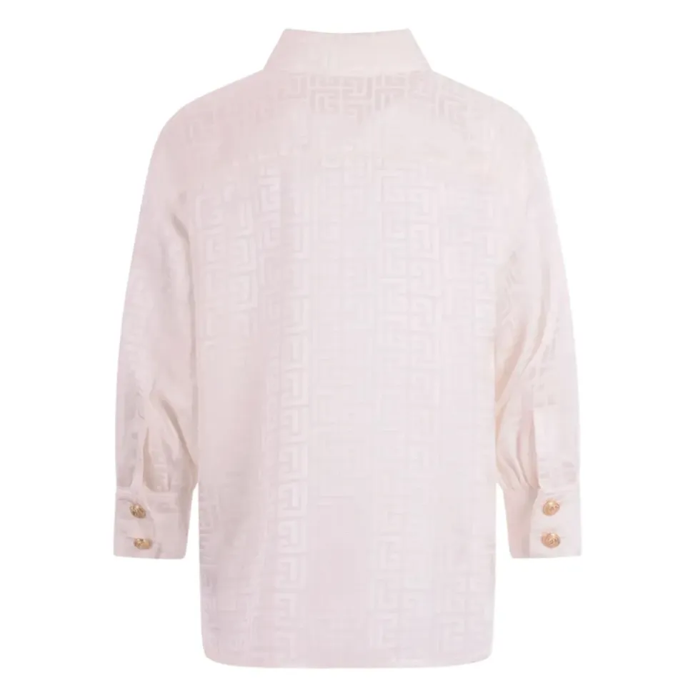 Chemise en jacquard monogramme en viscose