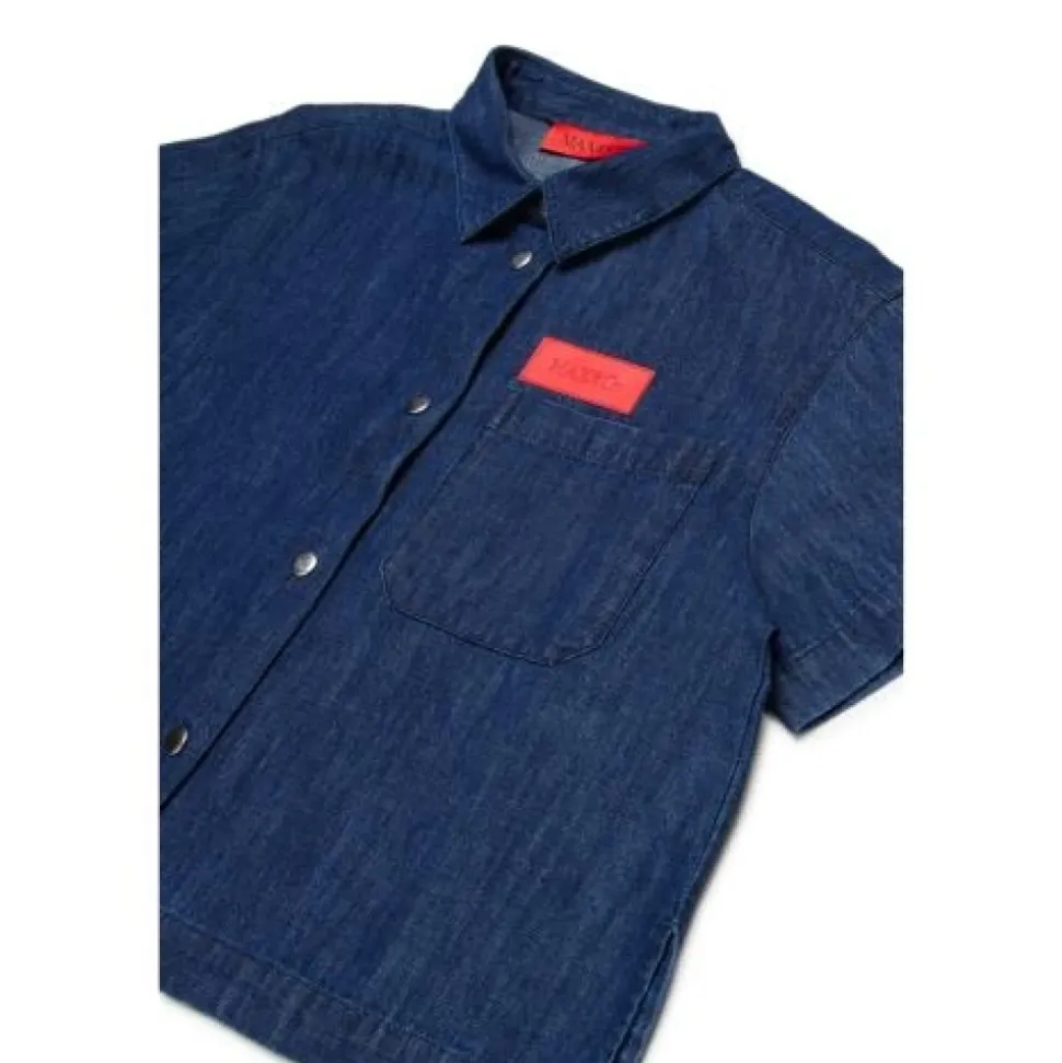 Chemise en jean avec logo