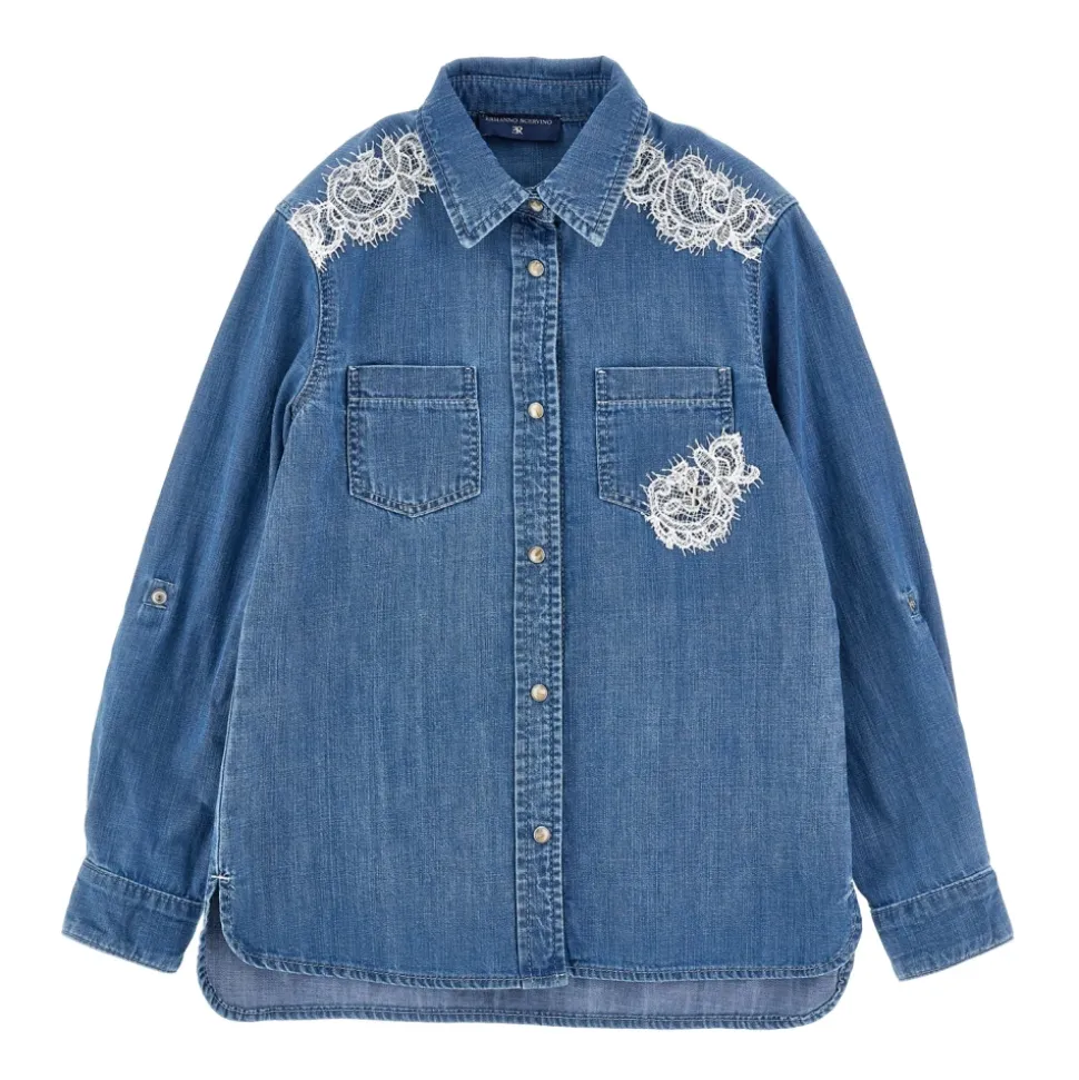 Chemise en jean brodée