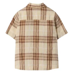 Chemise en lin à carreaux