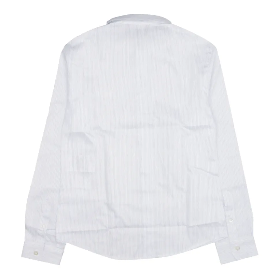 Chemise en popeline avec broderie d'aigle monochromatique