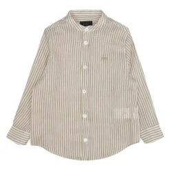 Chemise rayée en lin et coton