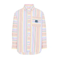 Chemise à rayures multicolores avec logo PEGASO
