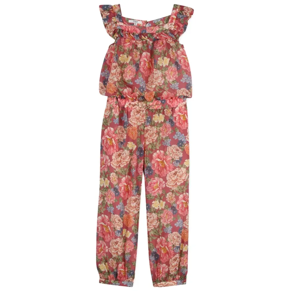 Combinaison-Pantalon Florale à Volants