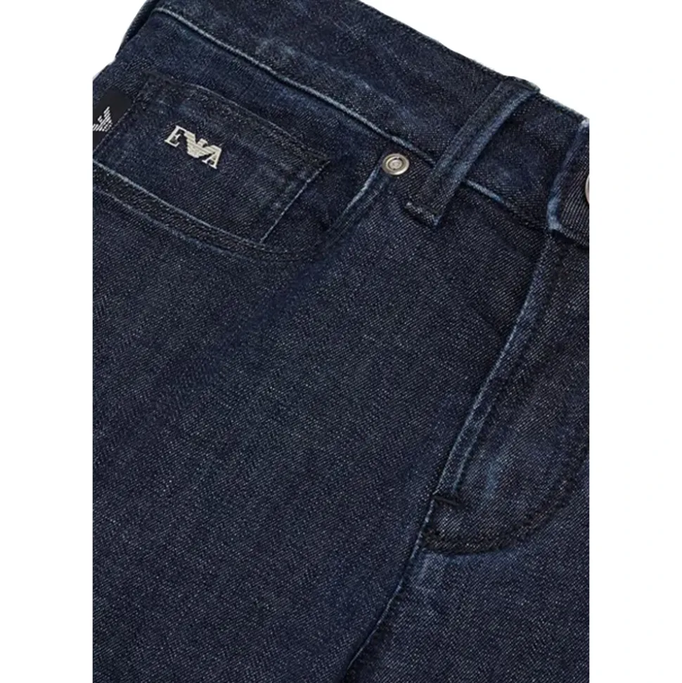 Denim Logo Jeans 5-Poches Fermeture Éclair