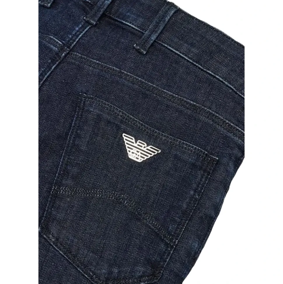 Denim Logo Jeans 5-Poches Fermeture Éclair