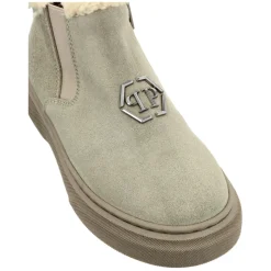 Eco Shearling Suede Anckle Boots