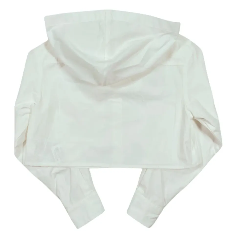 Enfant Chemise Courte de Couleur Beurre avec Capuche