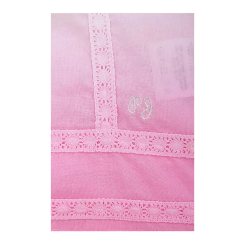 Enfants Chemisier Chine, Manches Courtes, Blanc/Rose