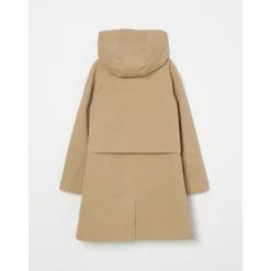 Enfants Manteau Beige à Capuche en Coton