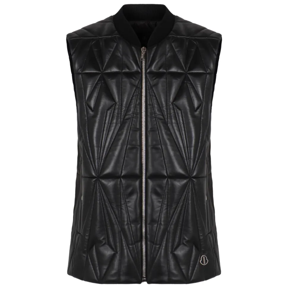 Geocamo Leather Gilet