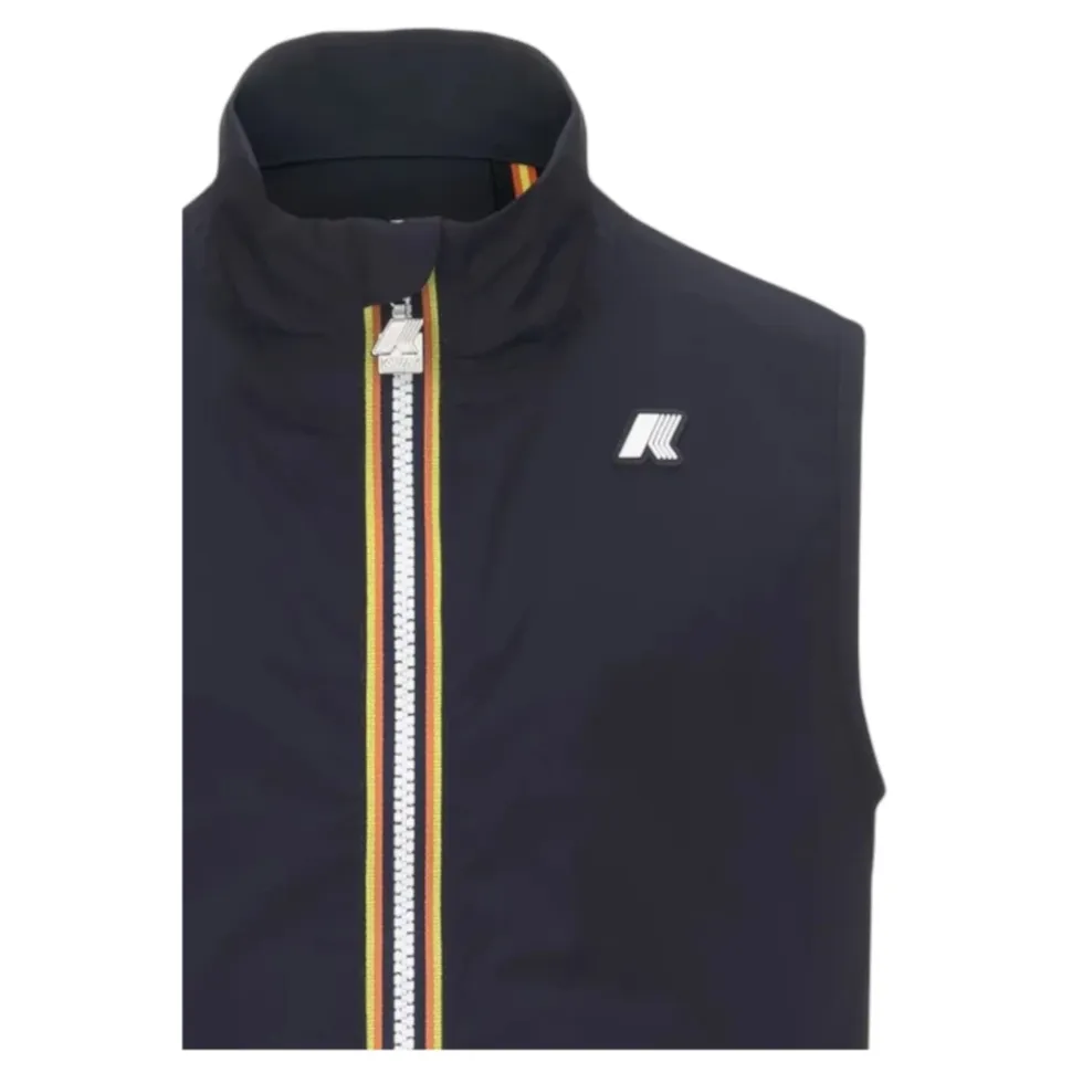 Gilet bleu en jersey de nylon stretch
