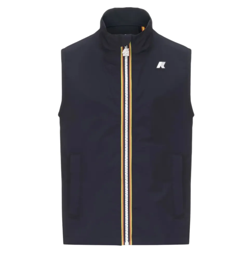 Gilet bleu en jersey de nylon stretch