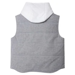 Gilet à capuche en mélange de laine