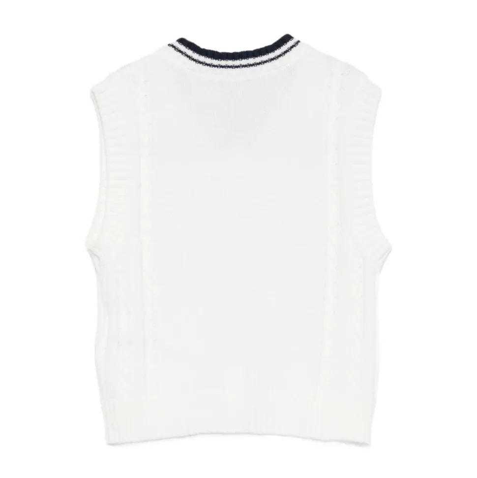 Gilet en maille torsadée