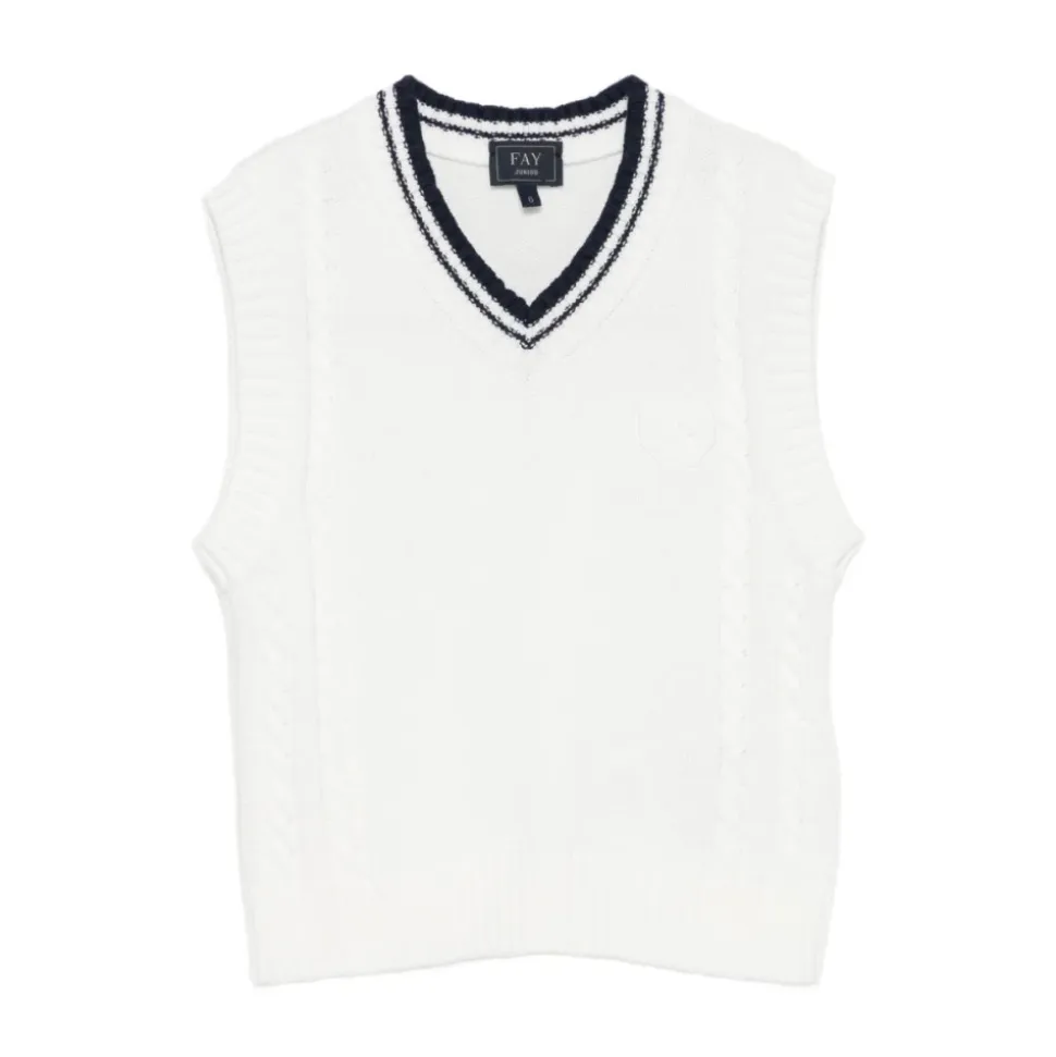 Gilet en maille torsadée