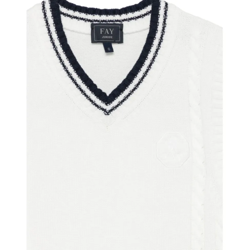 Gilet en maille torsadée
