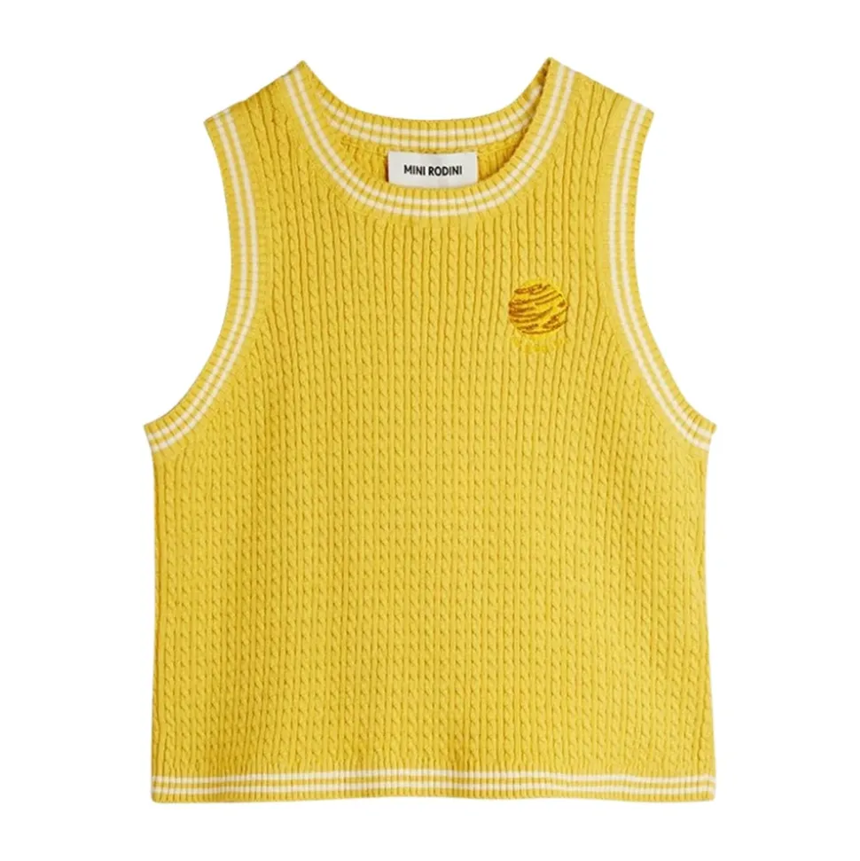 Gilet en maille torsadée