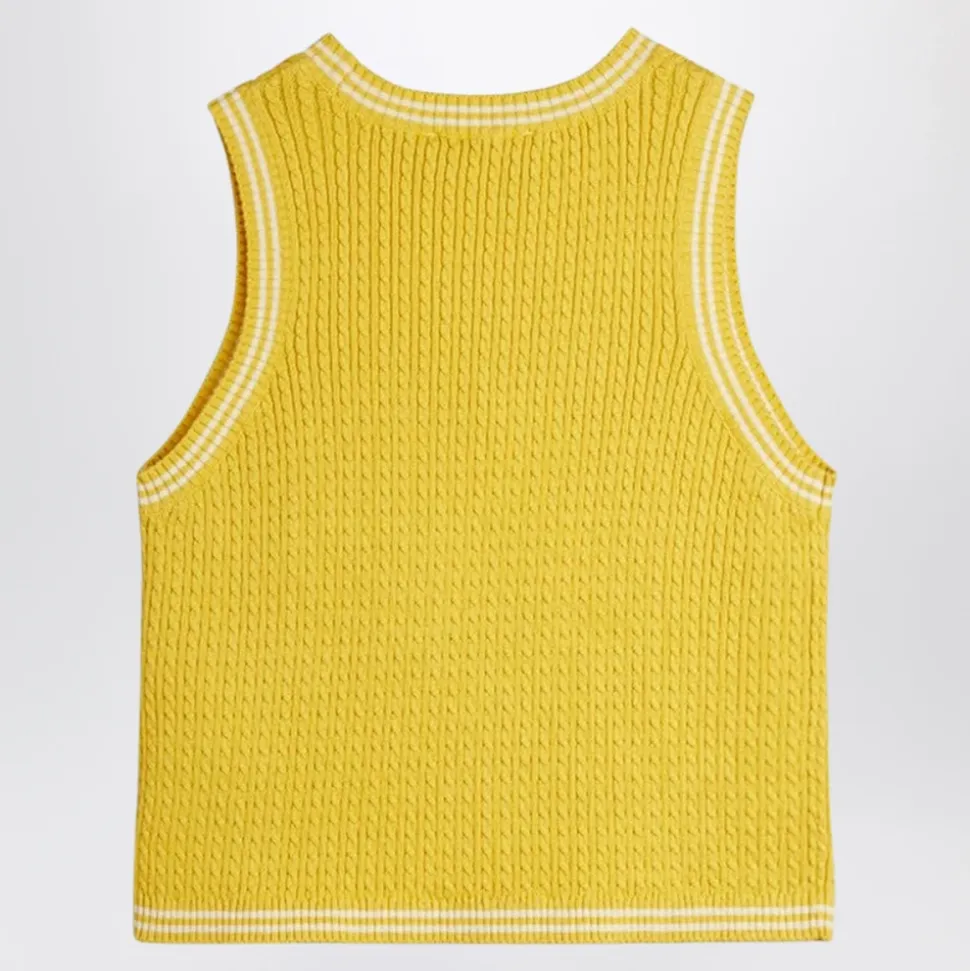 Gilet en maille torsadée