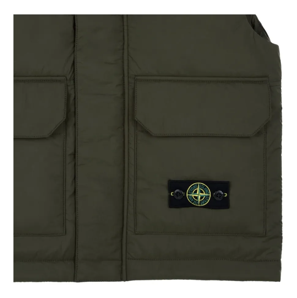 Gilet Militaire Vert avec Insigne Boussole