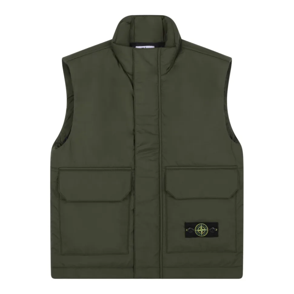 Gilet Militaire Vert avec Insigne Boussole
