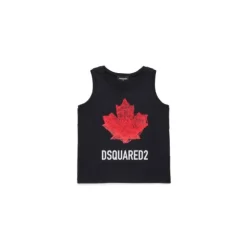 Graphic Print Crewneck Sleeveless Top
