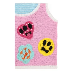 Haut en maille avec appliqués et logo