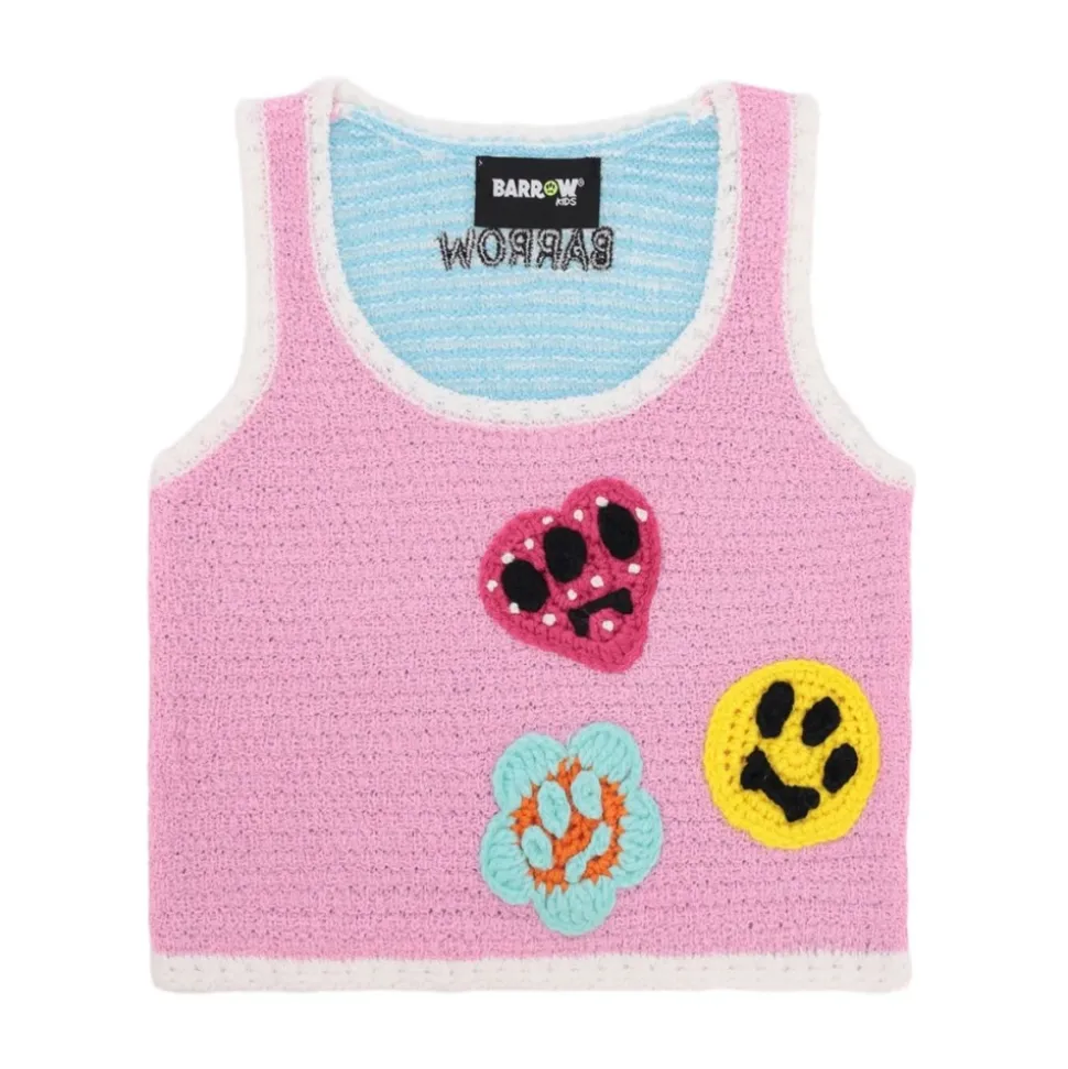 Haut en maille avec appliqués et logo