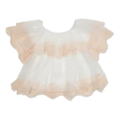 Haut en Tulle avec Broderie