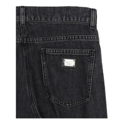 Jean Cargo en denim à cinq poches avec étiquette logo