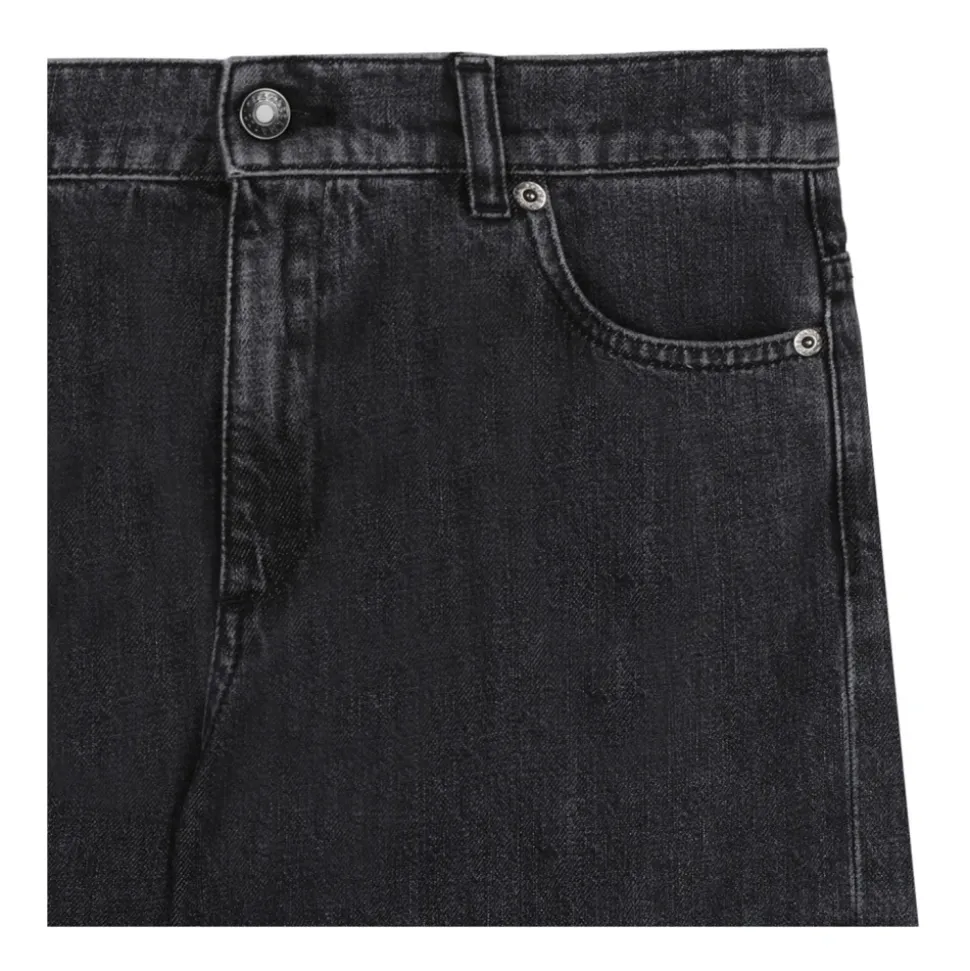 Jean Cargo en denim à cinq poches avec étiquette logo