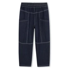 Jeans à empiècements et surpiqûres contrastées