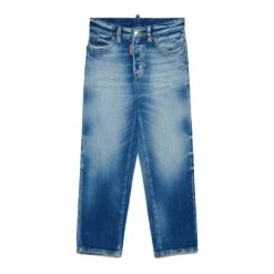 Jeans Enfant Coton Élasthanne Bleu