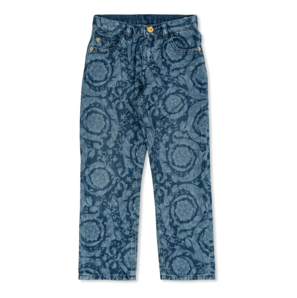 Jeans à motif baroque