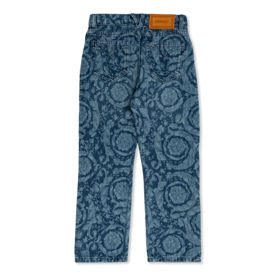 Jeans à motif baroque