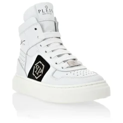 Leather Hi-Top Sneakers Hexagon