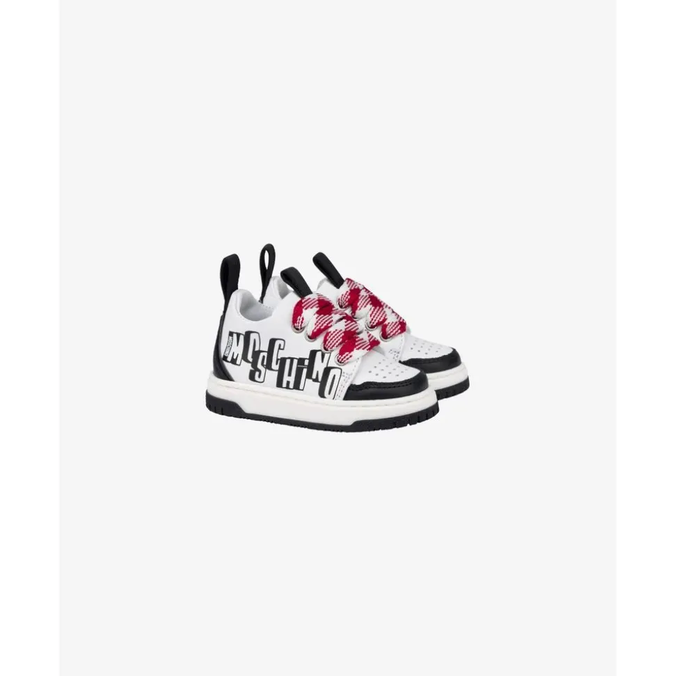 Leather Sneakers with Logo